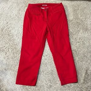 Jones New York Sport soft stretch red capris